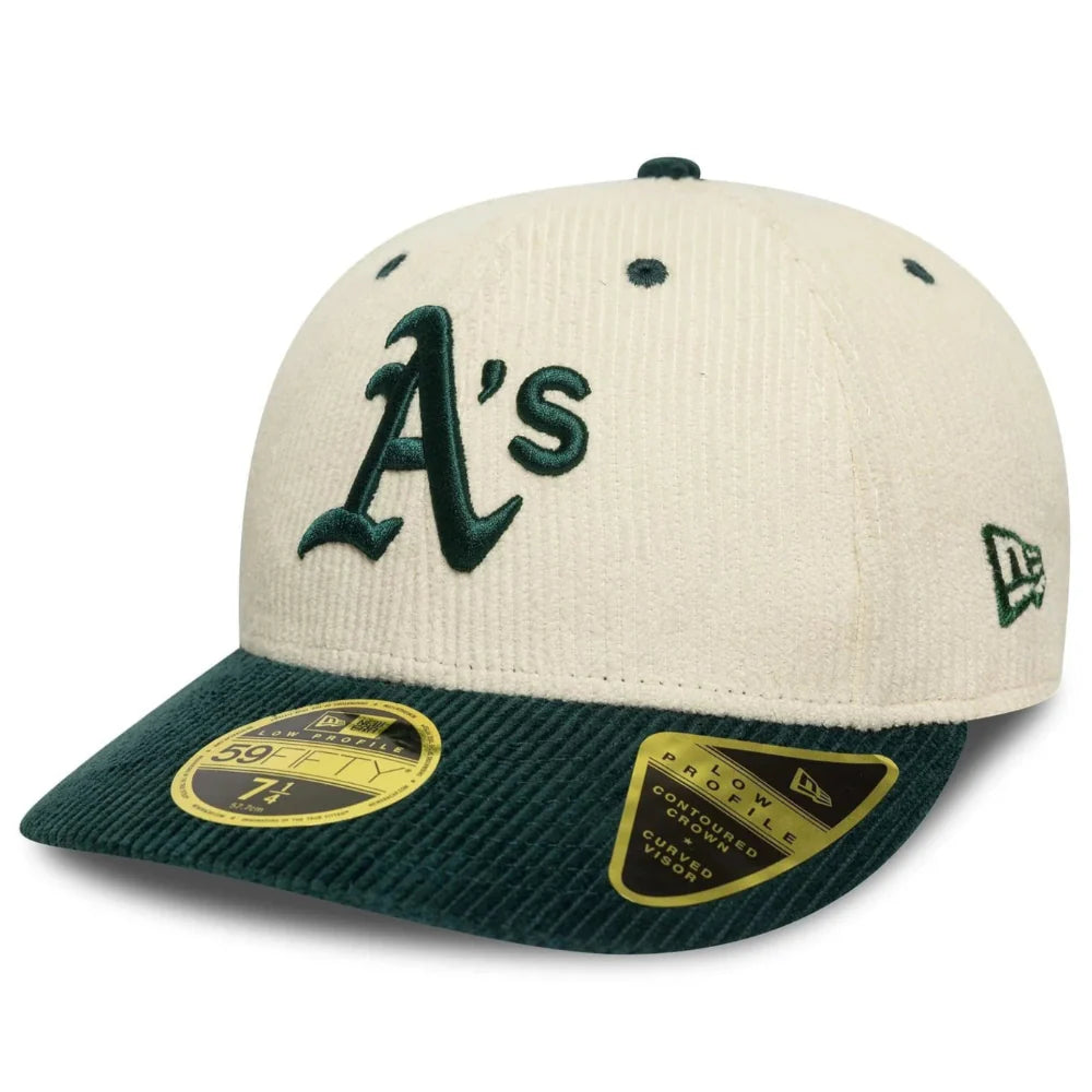 New Era - 59Fifty Fitted Cord Oakland Athletics Low Profile Cap - Green/Cream
